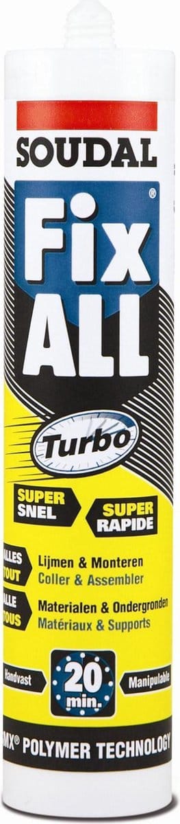 Soudal Lijmkit Fix All turbo wit 290ml (prijs per 2 stuks)