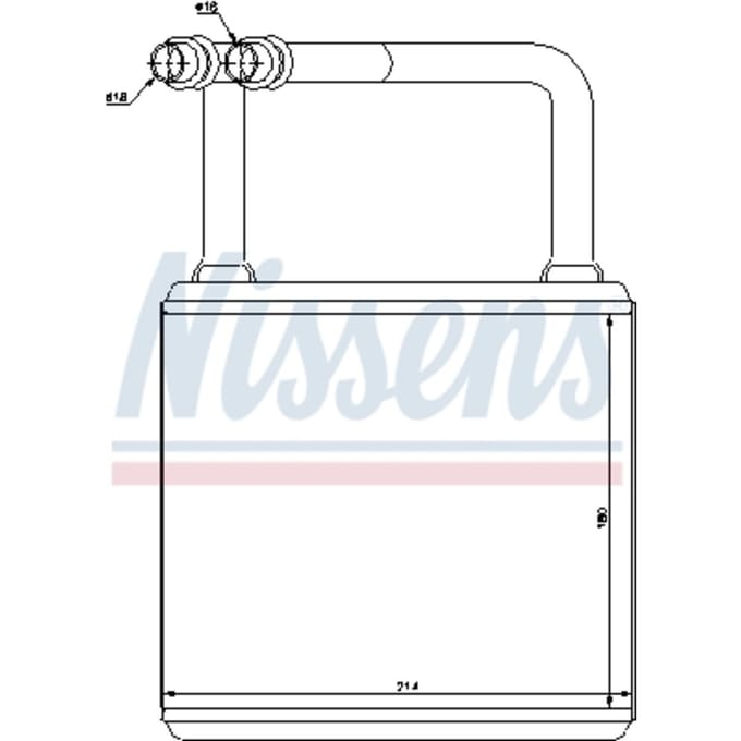 Warmtewisselaar, interieur verwarming NISSENS 72029