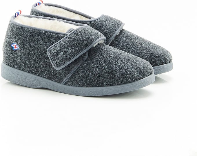 Damart - Thermolactyl klittenbandpantoffels - Heren - Grijs - 44