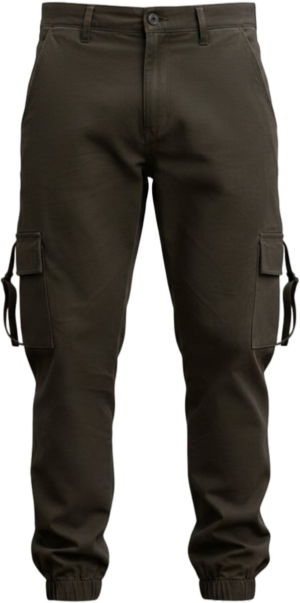 OMBRE Broek - Regular Fit - Katoen - Rits Donkergrijs M