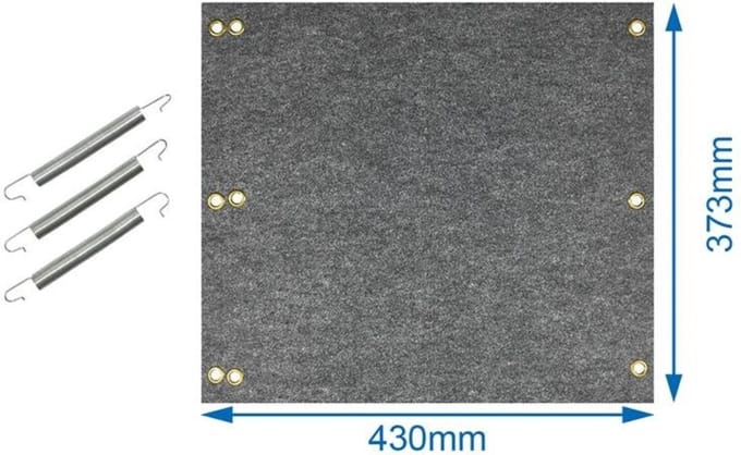 ProPlus Mat voor camper opstapje - weerbestendig - antislip - 430 x 370 mm - grijs