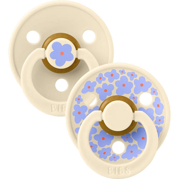 Bibs Studio Jasmin Fopspeen - Rond - 2 Stuks - 0-6 Mnd - Ivory Mix