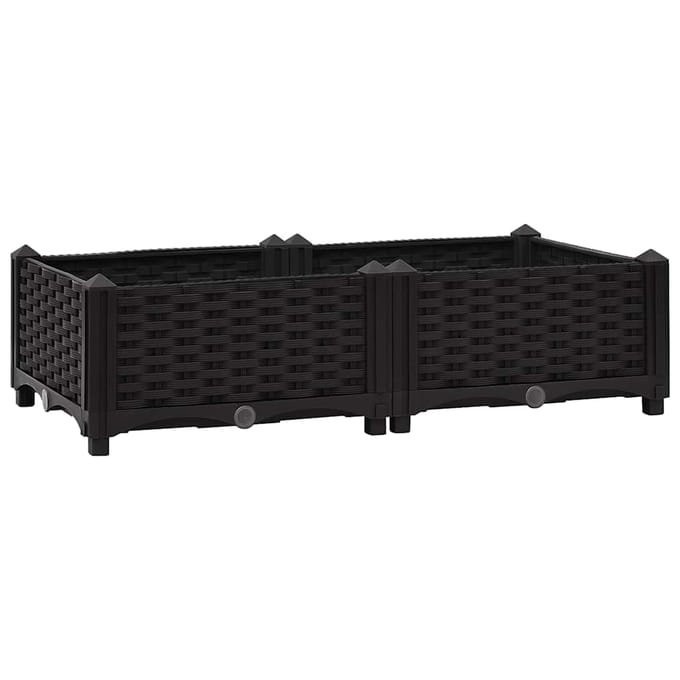 vidaXL - Plantenbak - verhoogd - 80x40x23 - cm - polypropyleen