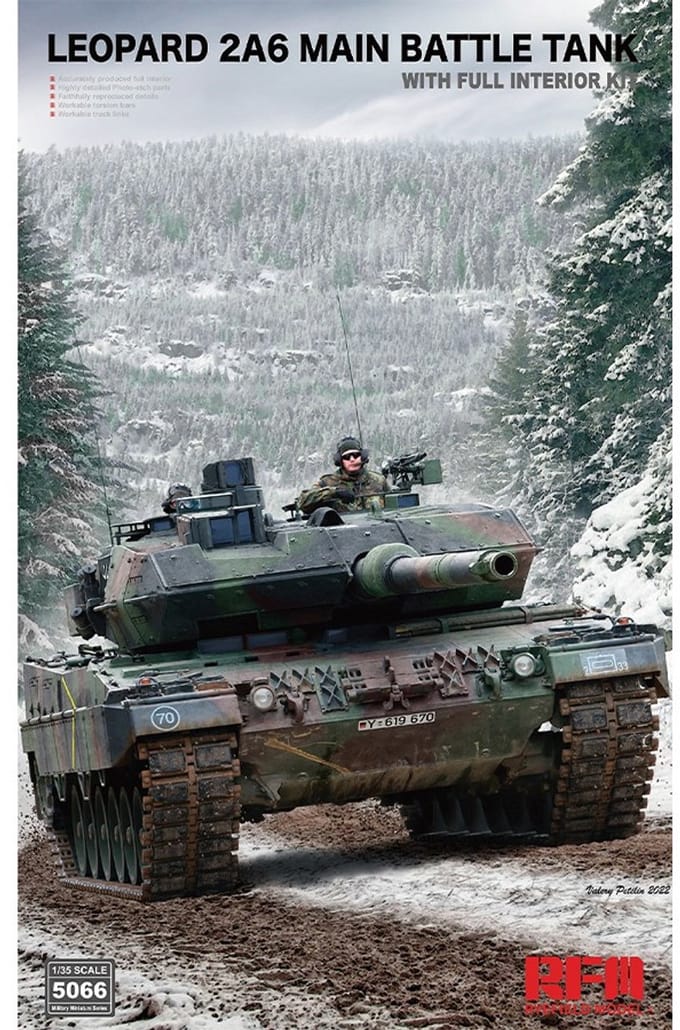 Ryefield Model Leopard 2A6 Tank - Modelbouw met Full Interior - 1:35 - 5066