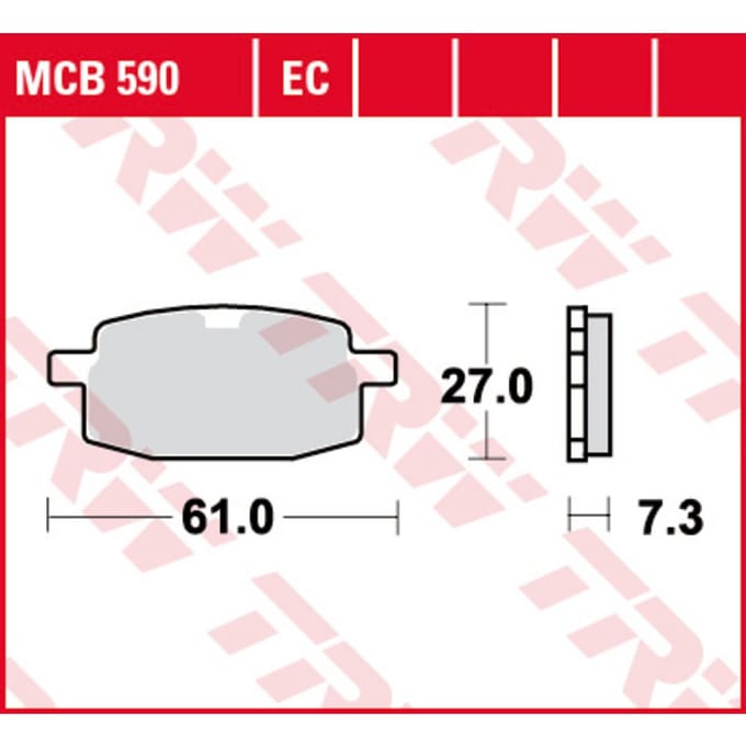 Bremsbelagsatz, ohne Straßenzulassung TRW MOTO MCB590