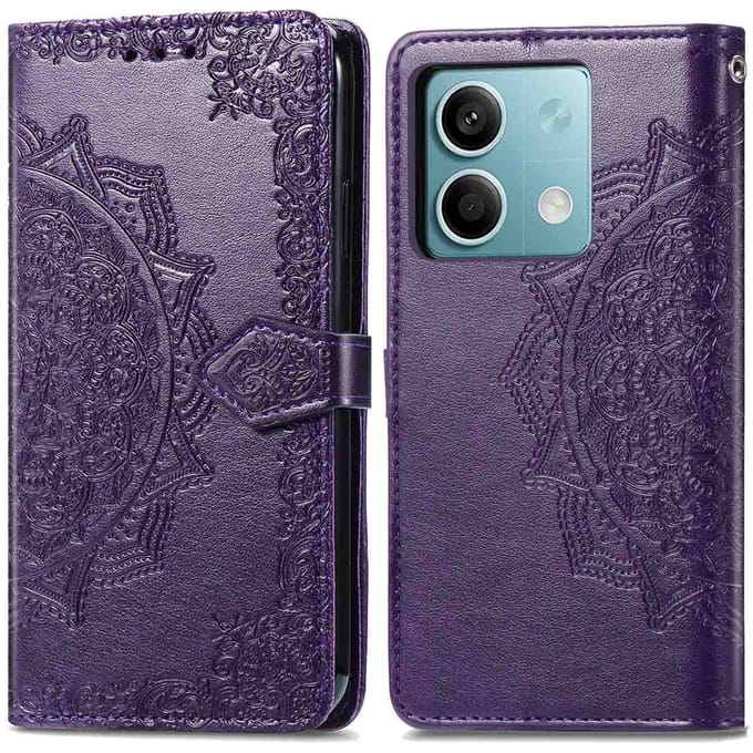 imoshion Hoesje - Geschikt voor Xiaomi Redmi Note 13 (5G) - Mandala Bookcase - Paars