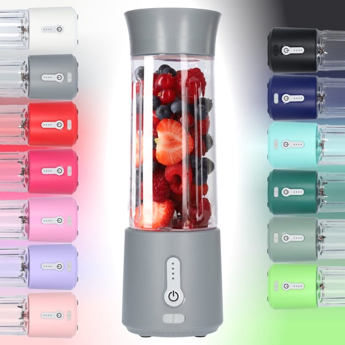 Smoothie Maker Blender To Go - Blender voor Smoothies - Gezond Onderweg - USB-C Oplaadbaar - 500ml - Grijs