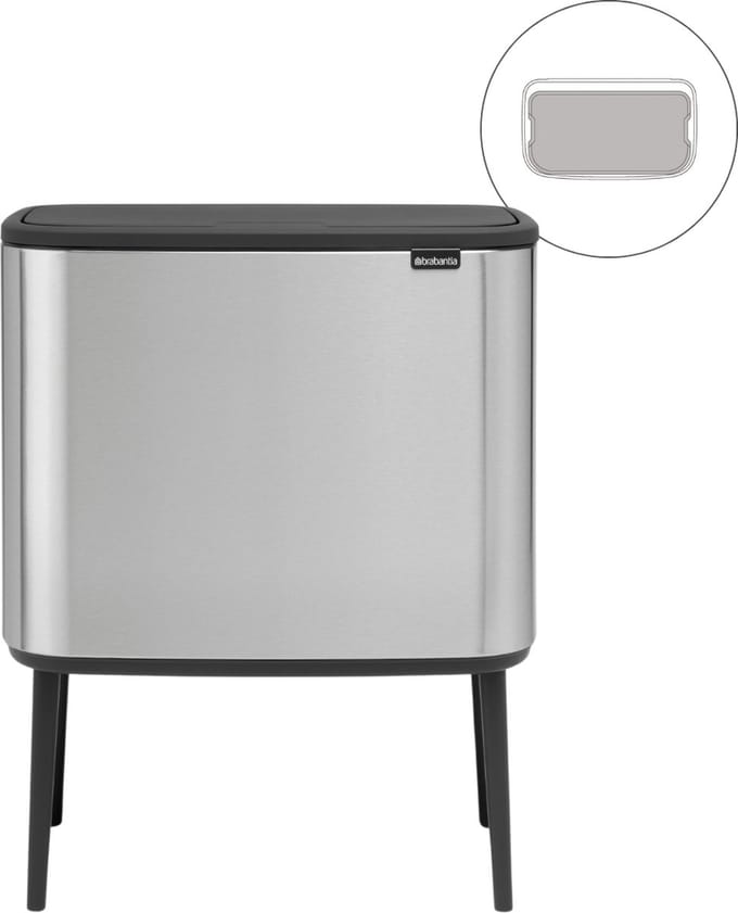 Brabantia Bo Touch Bin Prullenbak - 36 liter - 1 vak - Matt Steel Fingerprint Proof
