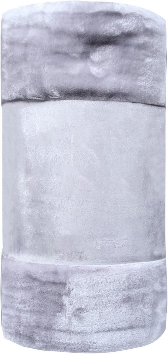 Zachte Velours Aankleeddeken Extra Groot 150 x 200 cm Zilver