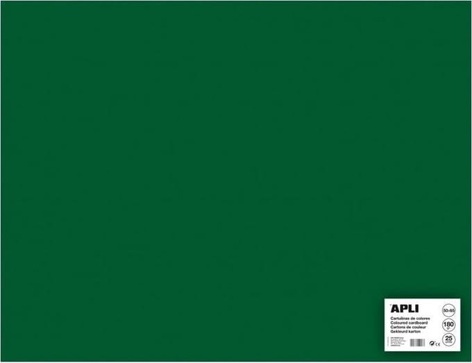 APLI  Donkergroen Karton 50 x 65 cm 170 g/m² - 25 vel