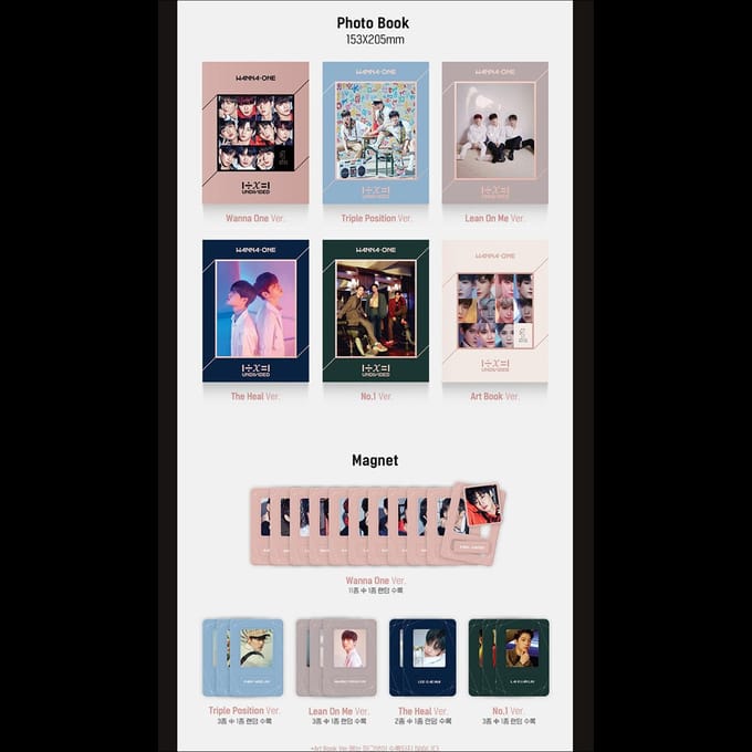WANNA ONE  [UNDIVIDED] Album No poster_Random ver. white