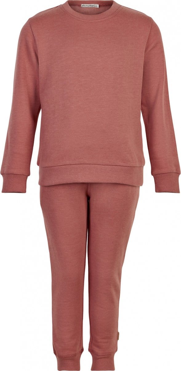 Minymo Sweat Set Junior Katoen Oudroze 2 Stuks Maat 140