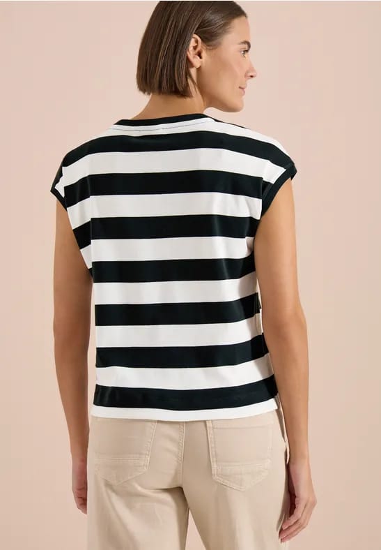 Shirt met strepen en printdetail