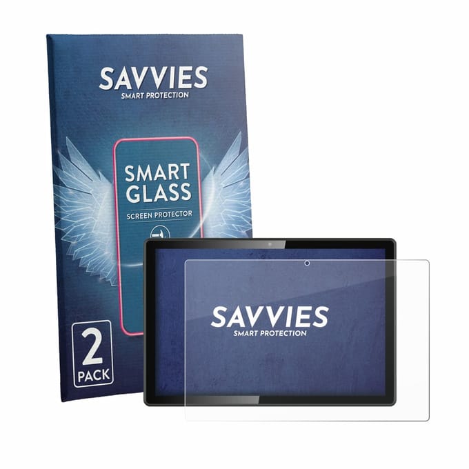 2 Stuks Savvies Screenprotector - geschikt voor Denver TIO-10525 - beschermfolie glas transparant