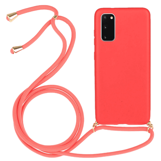 Mocaa Samsung Galaxy S20 Telefoonhoesje met Koord Rood