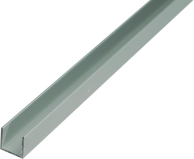 Aluminium U-profiel Zilverkleurig Geanodiseerd 1000mm Set van 7