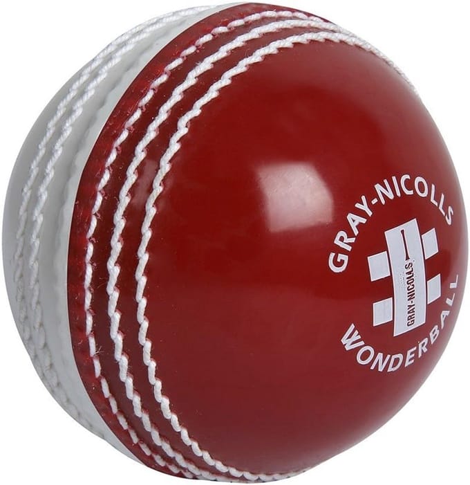 Cricketbal Rood Wit Training Senior Kwaliteit voor Oefening