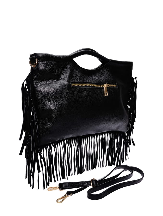 Isabella Rhea Zwart Rundleer Tas