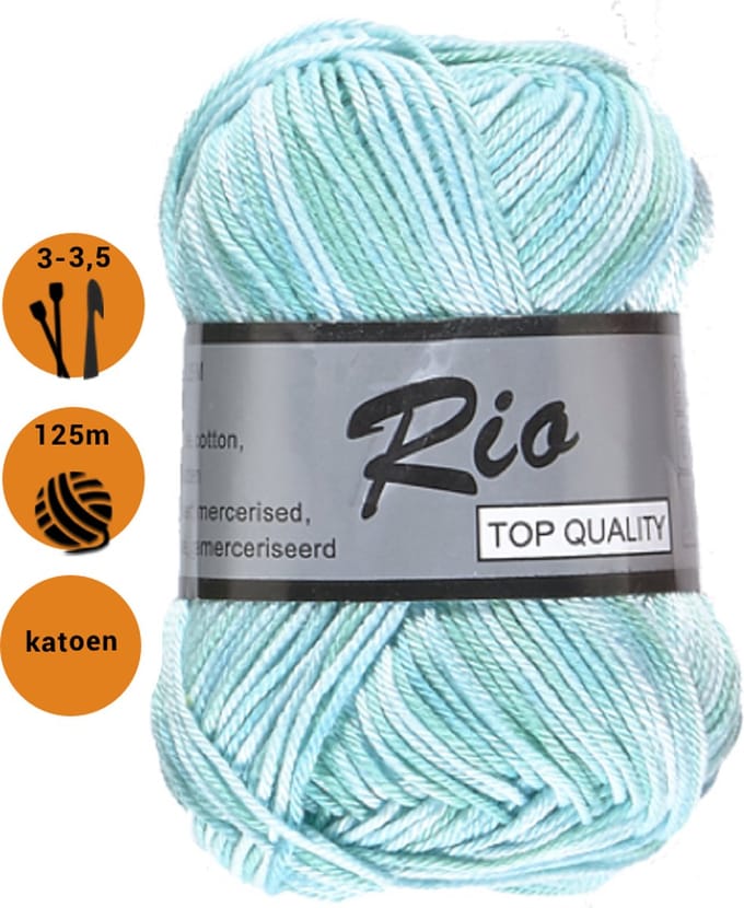 Vijf bollen gemeleerd garen (5 x 50 gram 100% katoen)