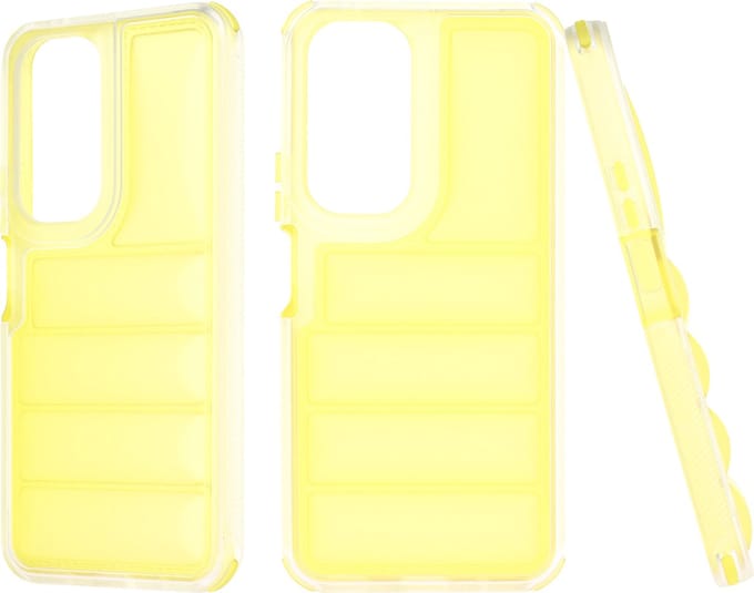 Hoesje geschikt voor HONOR 90 Lite - Techsuit Wave Shield Shockproof Hard Case Back Cover - Geel