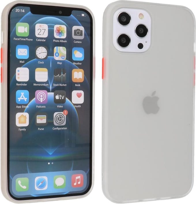 Hoesje Geschikt voor de iPhone 12 Pro Max - Hard Case Backcover Telefoonhoesje - Wit