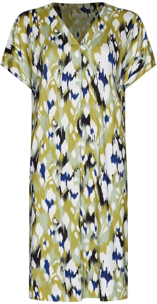 Pastunette - Jurk - Tides - EcoVero Viscose - Korte mouw - Groen - Maat 48