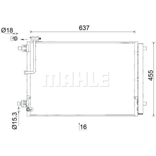 Condensator, airconditioner MAHLE AC 949 000S