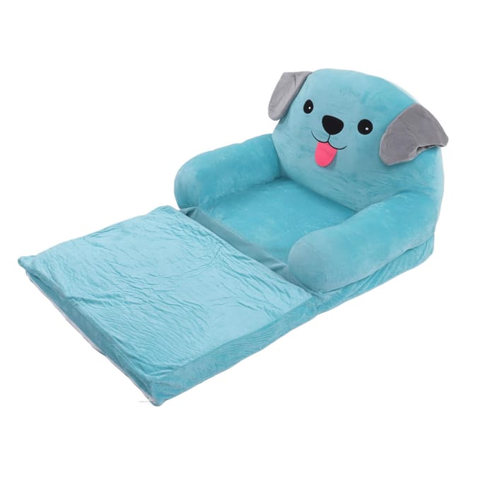 Canapé Enfant Chiot Bleu Mignon Dessin Animé Pliant Petit Canapé-Lit Double Usage Siège Enfant 2 Couches blue