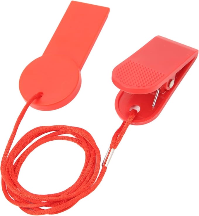 Loopband Veiligheidssleutel - Noodstop Schakelaar - Veilig Trainen - Automatische Bescherming - Compact Ontwerp - Rood