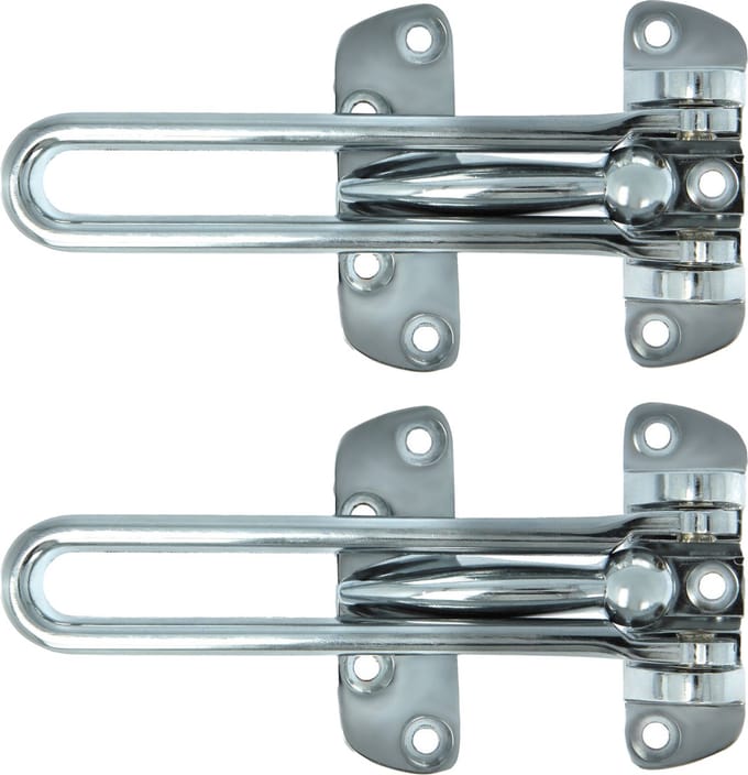 AMIG kierstandhouder - 2x - 120mm - verchroomd - incl schroeven - inbraakbeveiliging