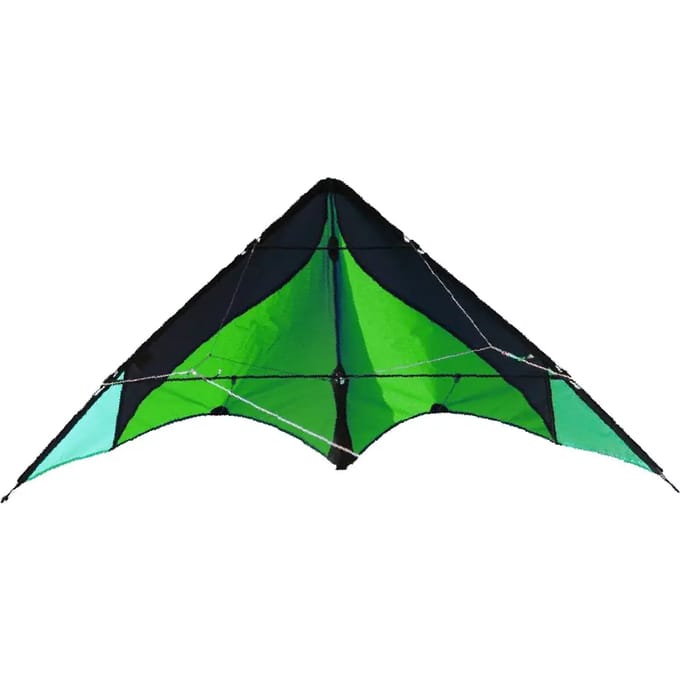 Elliot Tweelijnsstuntkite Delta Basic 117 Cm Groen/zwart