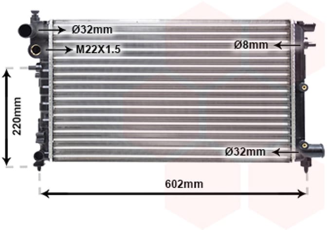 Van Wezel - RADIATOR VOOR PEUGEOT 106 1991-1996 1301F3