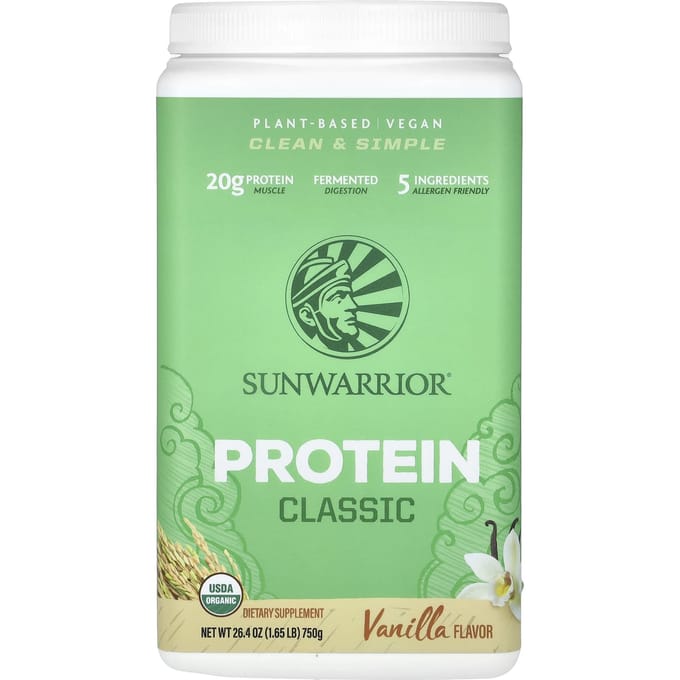 Sunwarrior, Protéine Classique, Vanille, 1,65 lb (750g)