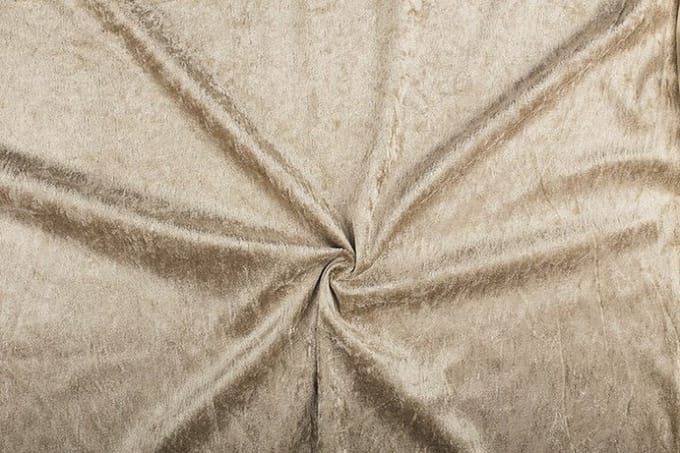 Velours de panne stof - Beige 52 - 1 meter