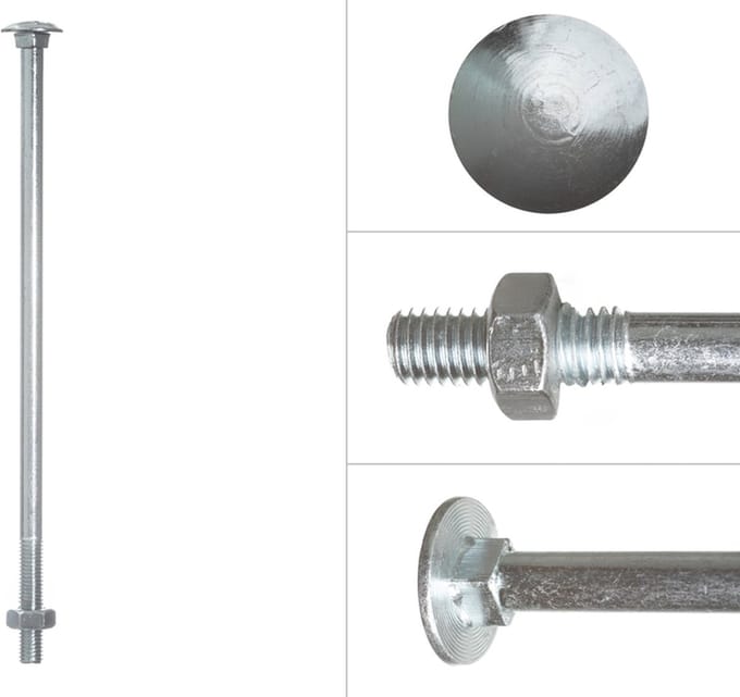 Slotbouten Verzinkt M10 x 240 mm | 25 stuks