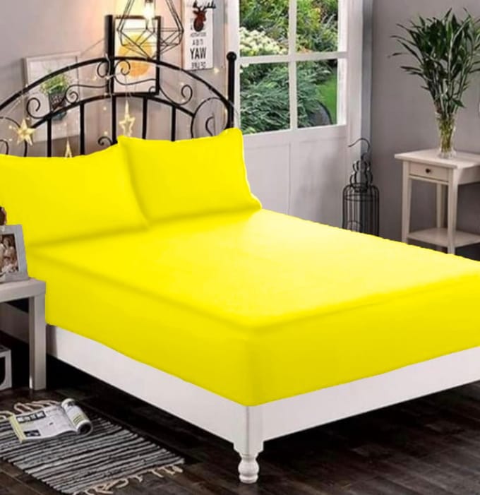 Comfort & Care Apparel | Hoeslaken | 100x200 | Jersey | Geel