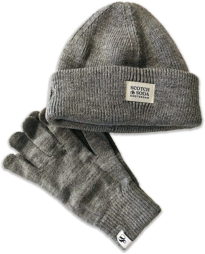 Scotch&Soda Muts en Handschoenen - universele maat - grijs