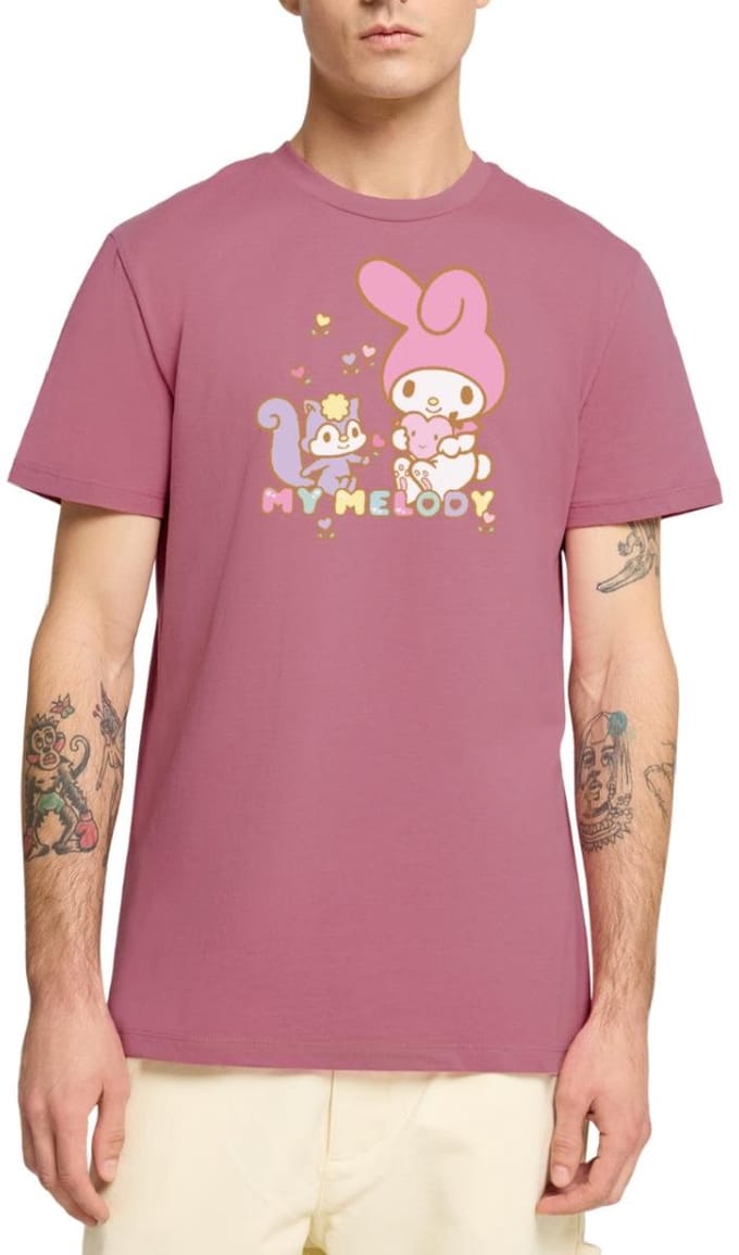 My Melody Plukt Hartbloemen Met Risu Premium T Shirt Heren