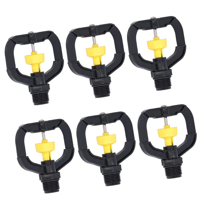 12 stuks Roterende Irrigatiesproeier Plastic Spuitmond met G1/2 Buitendraad voor Tuin Erf Gazon gray