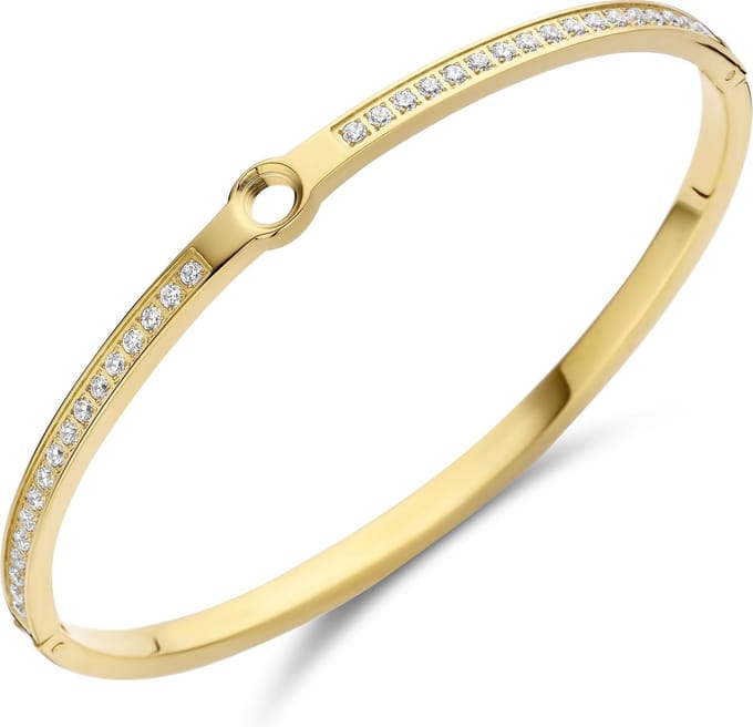 Melano Vivid Hinged cz armband - goudkleurig - dames - Medium