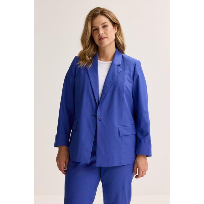Lange Blazer Met Stretch