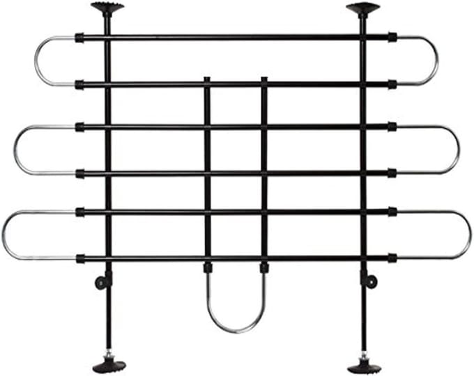 Core® Hondenrek auto - Autorek Hond - Bagagerek - universeel – Auto Afscheiding – Zwart/Zilver - 102cm x 77cm x 5cm