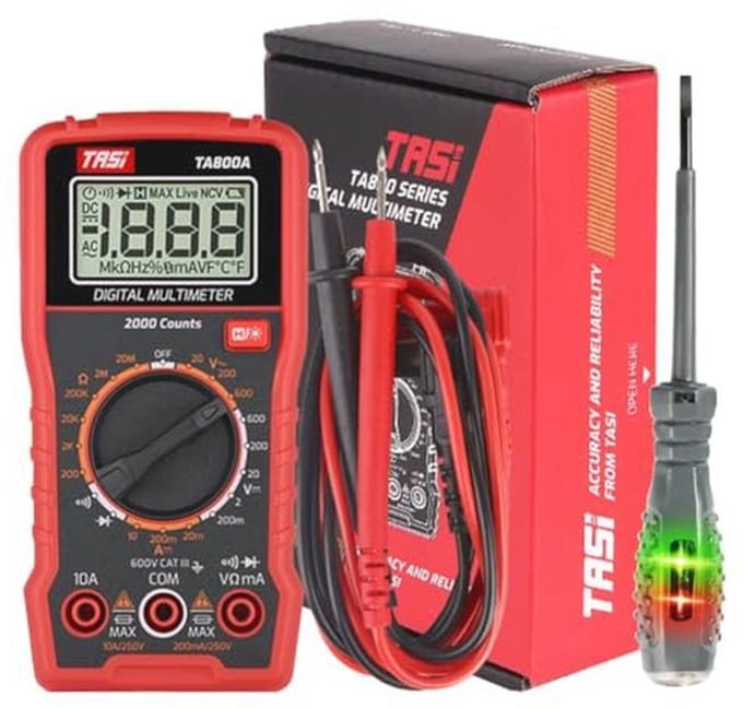 Digitale Multimeter met LCD-achtergrondverlichting - Multitester voor Voltage, Stroom, Weerstand en Meer