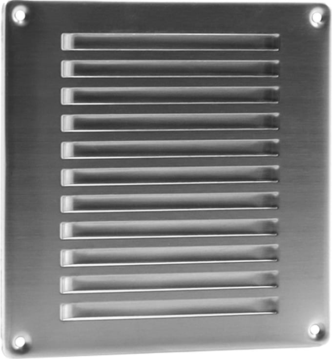RVS ventilatierooster In-Line 160x160mm