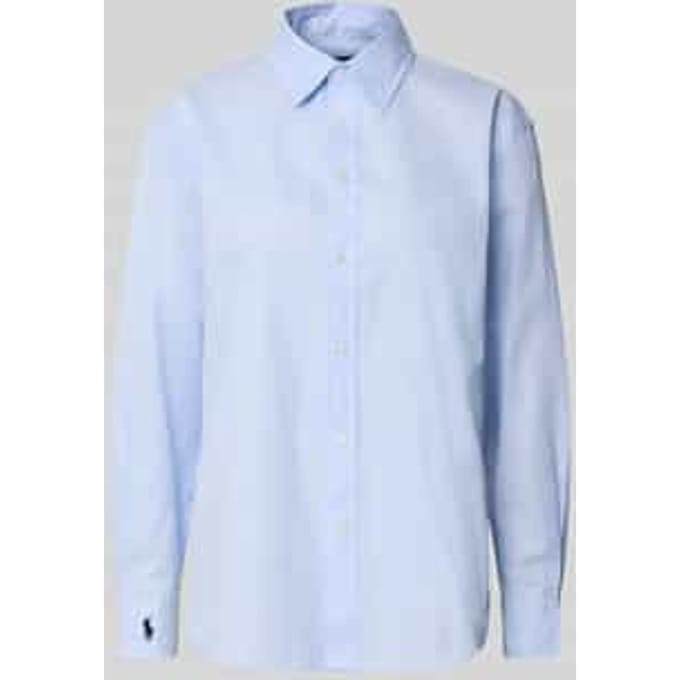 Loose fit overhemdblouse van puur katoen