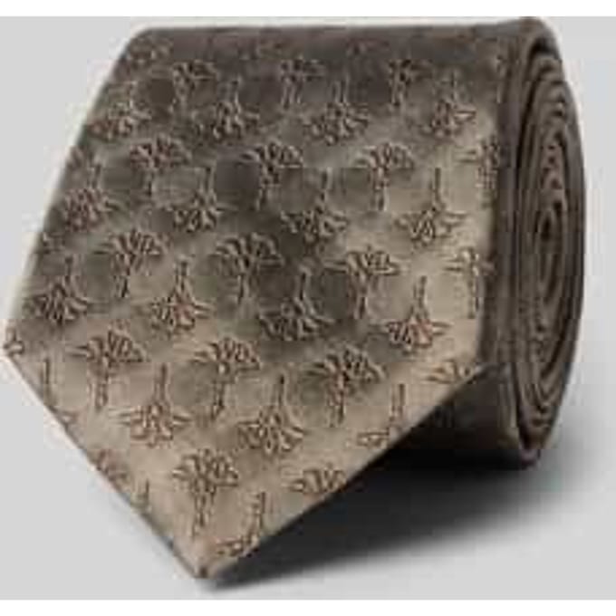 Stropdas van zijde in all-over look (8 cm)