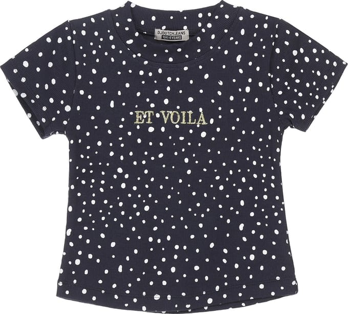 DJ Dutchjeans - Meisjes t-shirt - Navy - Maat 128