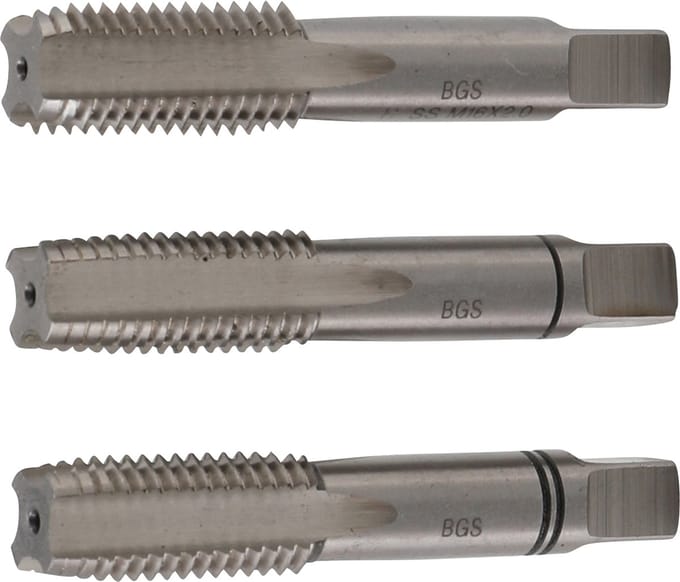 BGS Draadsnijtapset voor-, middel- en nasnijder M16 x 2,0 3 delig