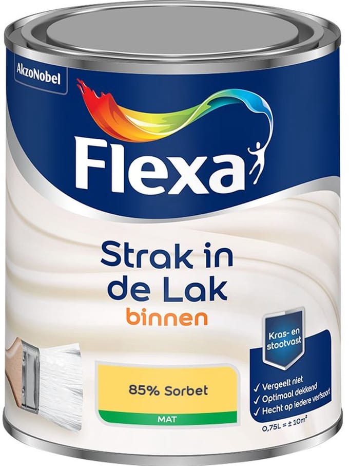 Flexa - Strak In De Lak Binnenlak Mat - 85% Sorbet - Mengverf - 750 Ml