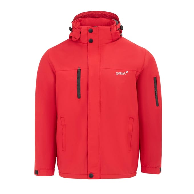 Gelert Heren Effen Gevoerde Regular Parka (Rood)